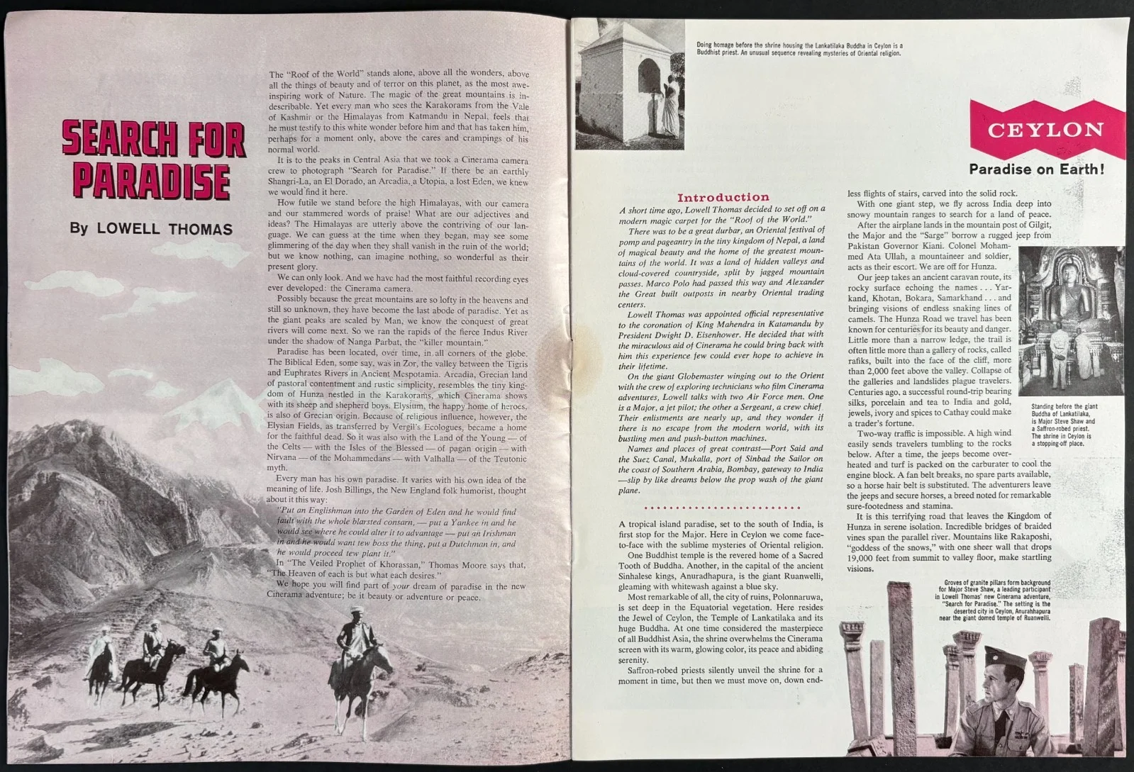 Search for Paradise ORIGINAL Film Brochure CINERAMA Otto Lang 1957, image 2