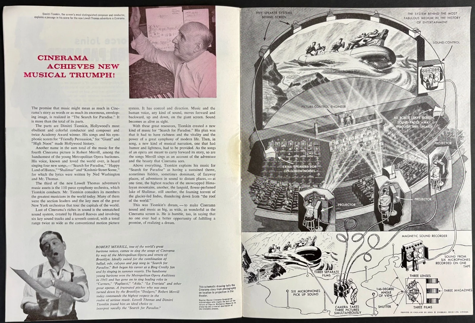 Search for Paradise ORIGINAL Film Brochure CINERAMA Otto Lang 1957, image 3