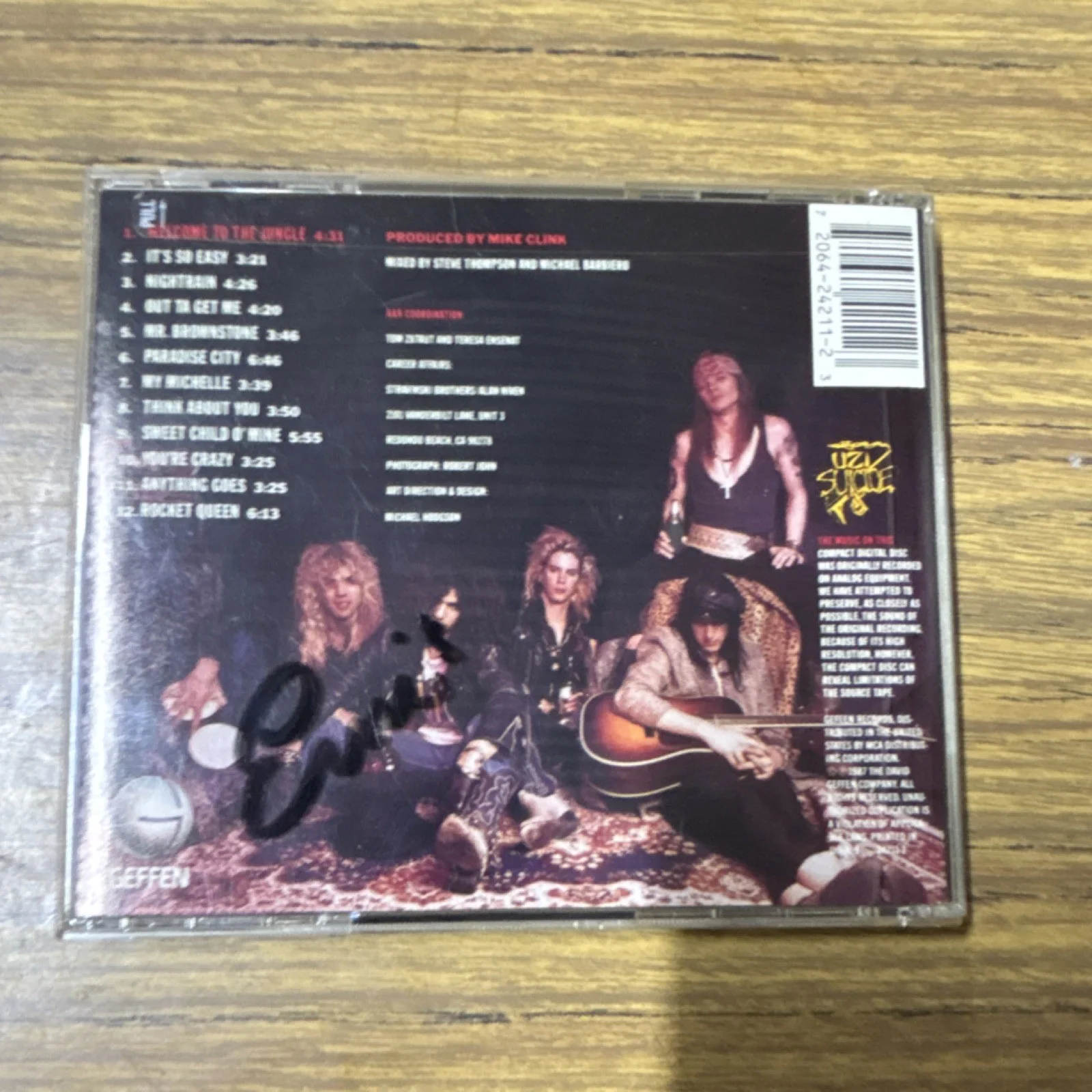Guns N' Roses Appetite for Destruction Signed CD & Booklet Original, image 2