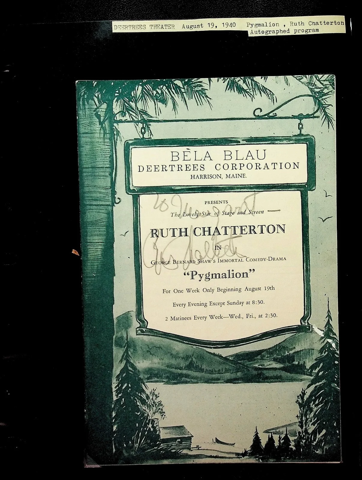 Multiple — Ethel Barrymore & Tallulah Bankhead Signed Deertrees Theatre Archive (1939–40), изображение 4