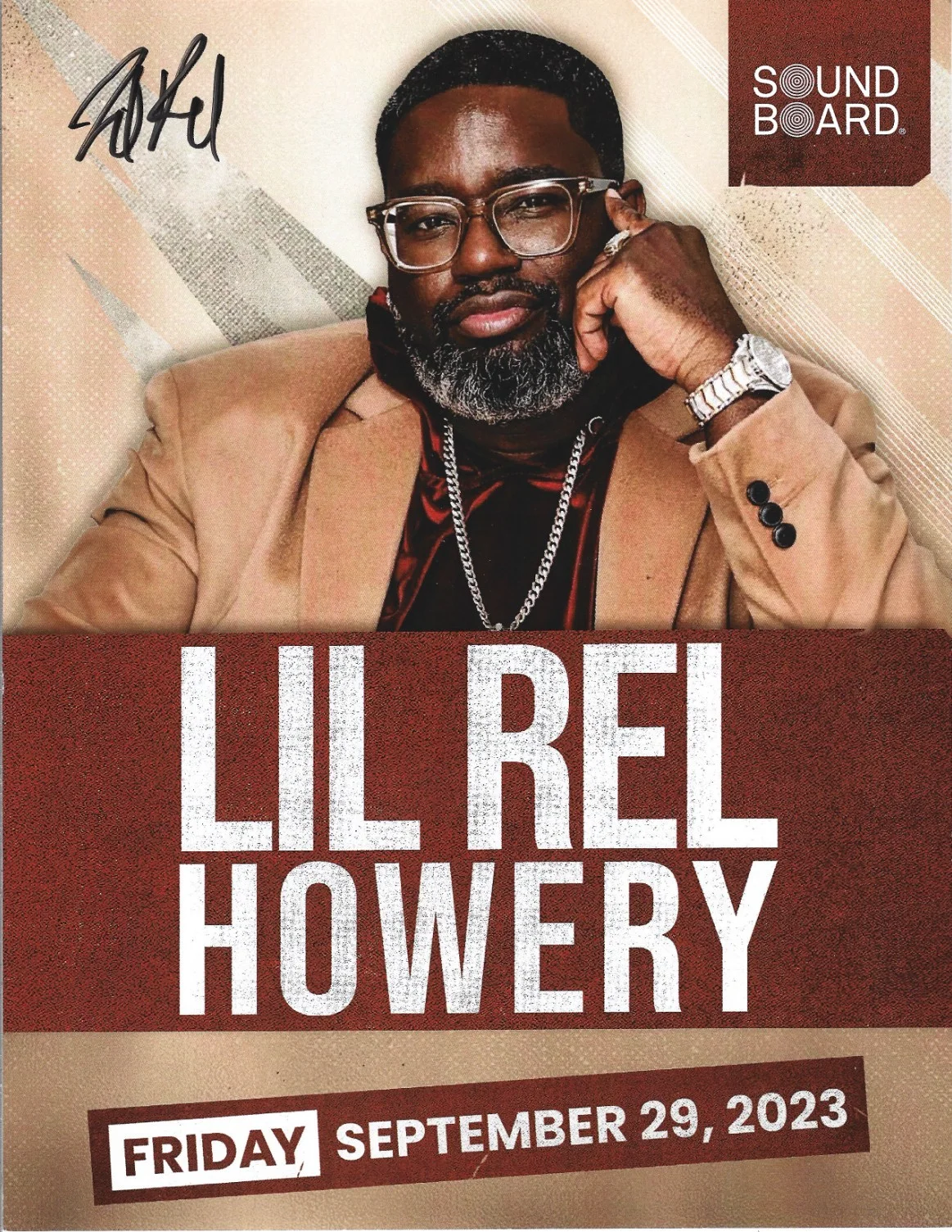Lil Rel Howery — Lil Rel Howery SIGNED 8.5x11 Comedy Show Promo Photo #1 COA Autograph Carmichael