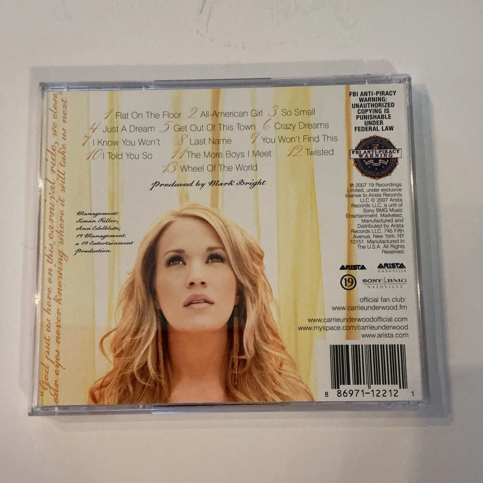 Carrie Underwood SIGNED "Carnival Ride" CD - Mint/New - Disney Provenance, image 3