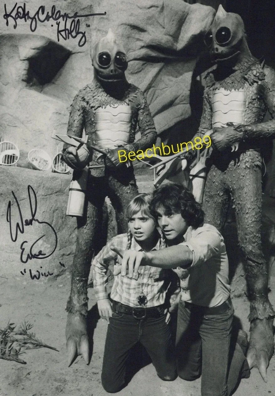 Kathy Coleman — "Land Of The Lost" KATHY COLEMAN & WESLEY EURE Signed 8x10 B&W Photo W/COA, изображение 4