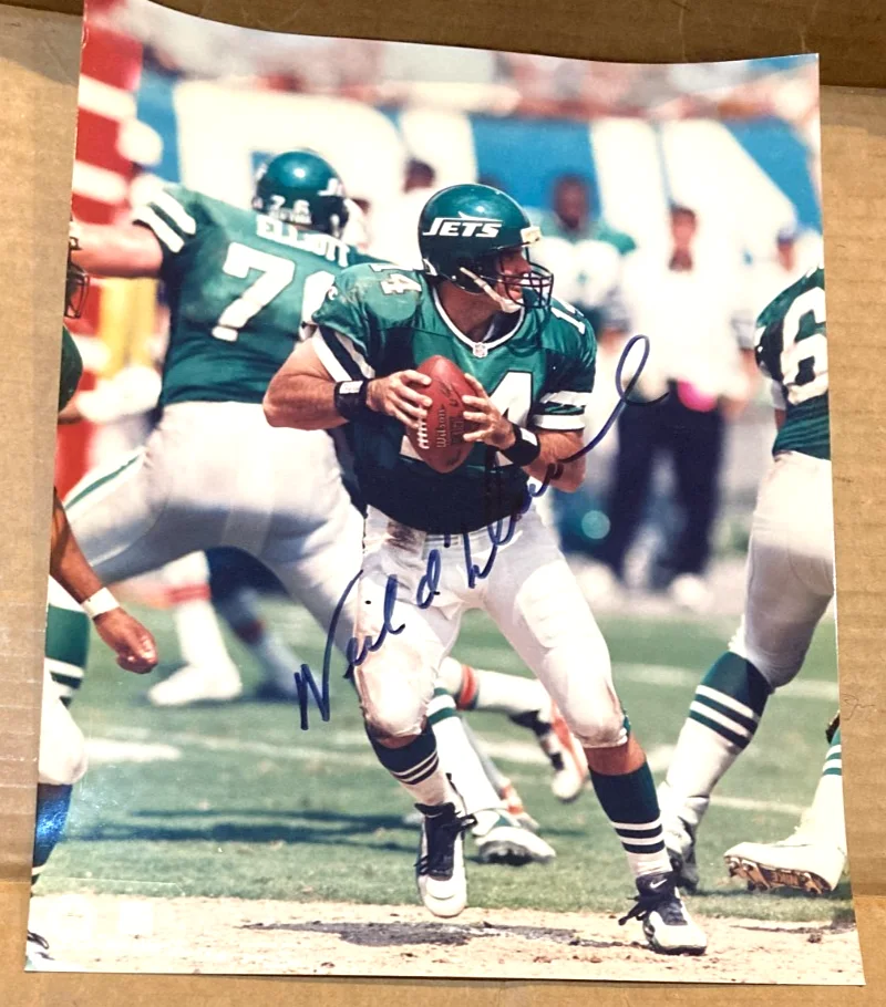 NEIL ODONNELL — FOOTBALL NEIL ODONNELL SIGNED AUTO 8X10 COLORED PHOTO CERT.