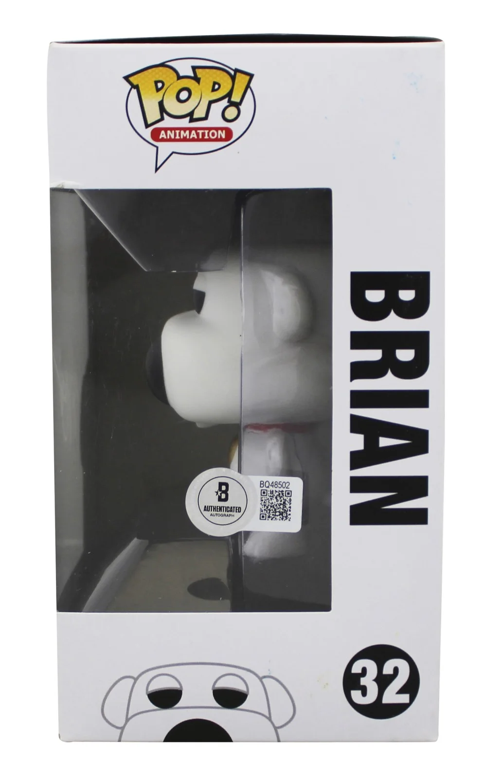 Seth MacFarlane — Seth MacFarlane Family Guy Signed Brian #32 Funko Pop Vinyl Figure BAS #BQ48502, изображение 3