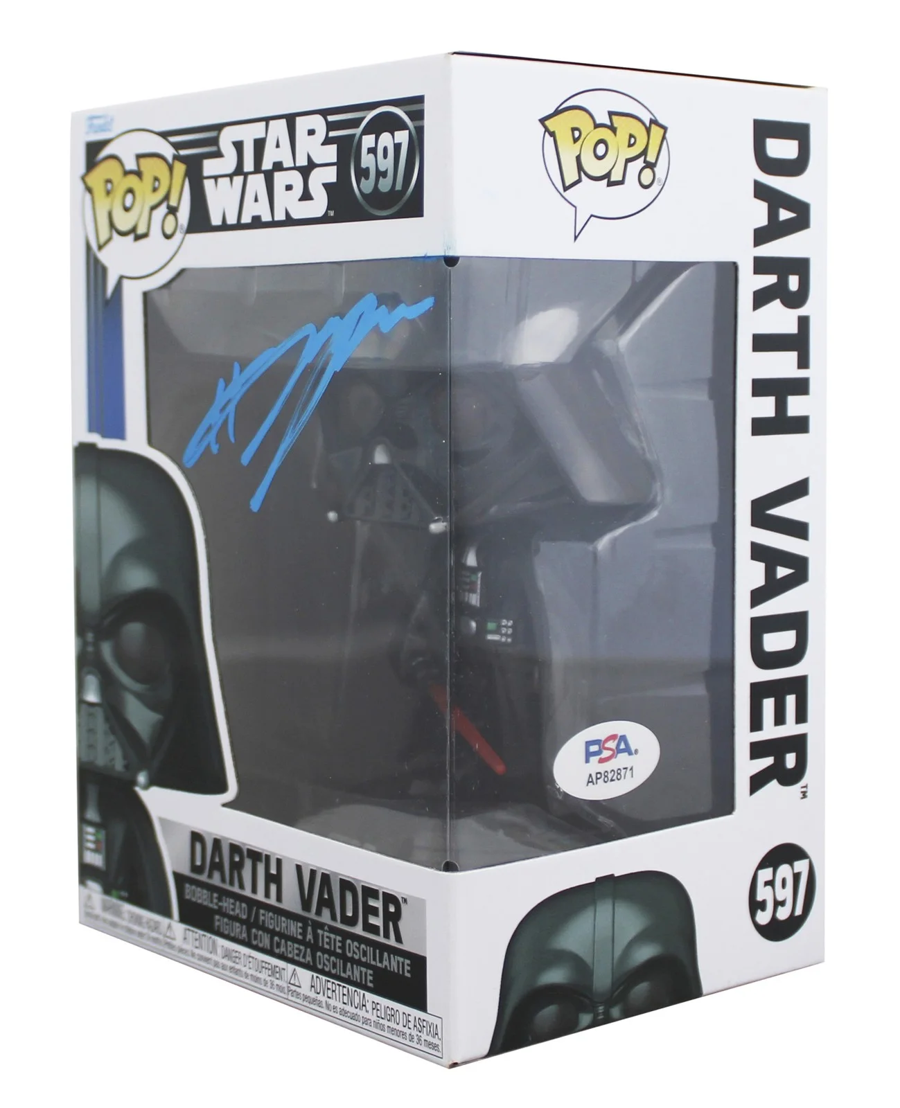 Hayden Christensen — Hayden Christensen Star Wars Signed Vader #579 Funko Pop Figure PSA/DNA #AP82871, image 2