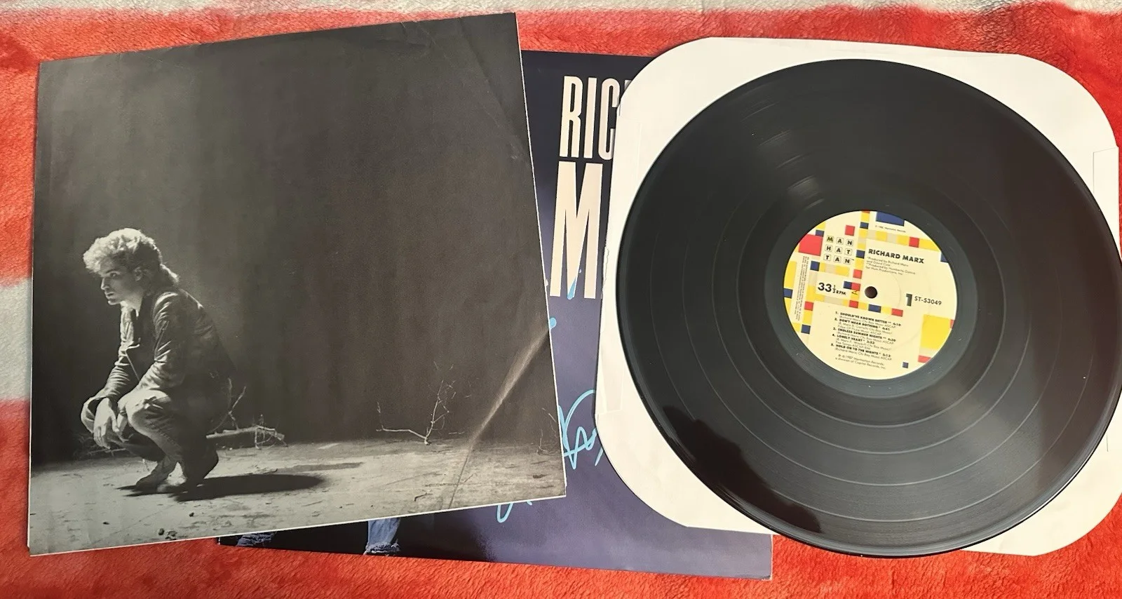 Richard Marx Autographed Self-Titled Vinyl LP, image 4