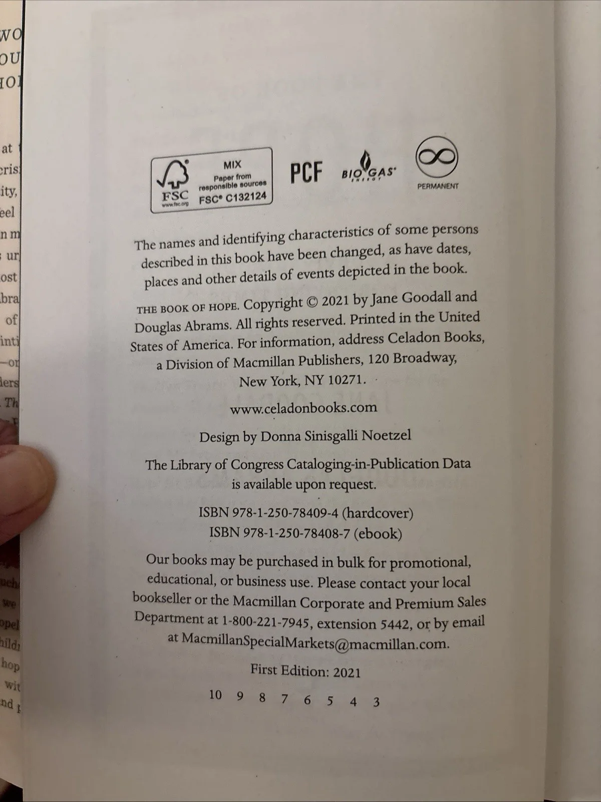 Jane Goodall — Jane Goodall Signed The Book of Hope Hardcover 2021, изображение 4