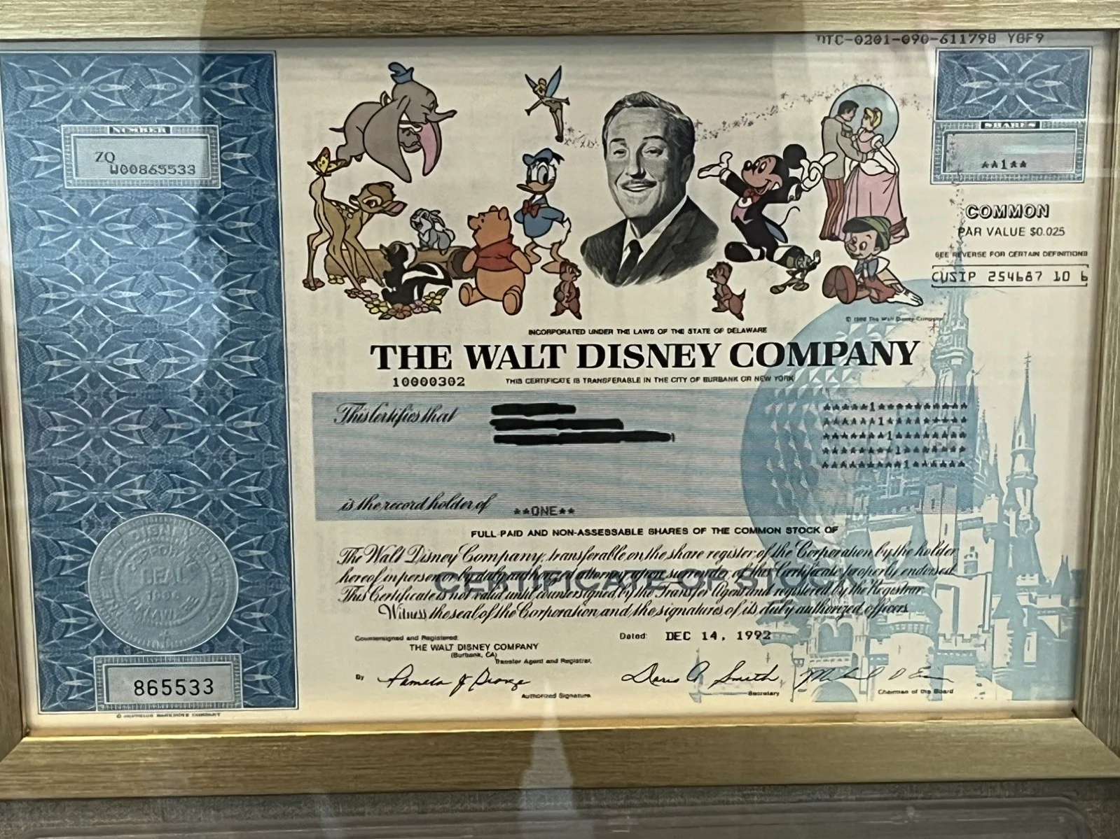 Walt Disney — Walt Disney Signed Check - Very Rare - 1958, PSA Authenticated***, & Framed, image 5