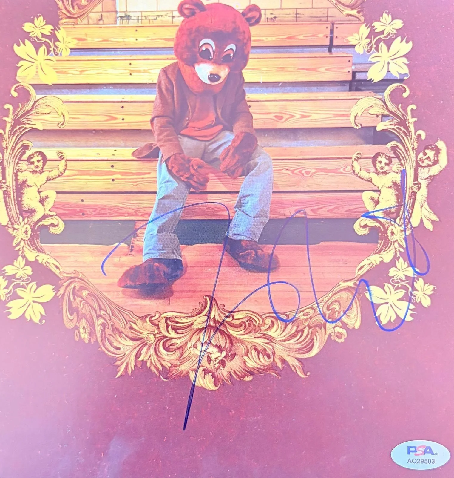 KANYE WEST — KANYE WEST SIGNED AUTOGRAPHED ALBUM FLAT THE COLLEGE DROPOUT RARE VINTAGE PSA