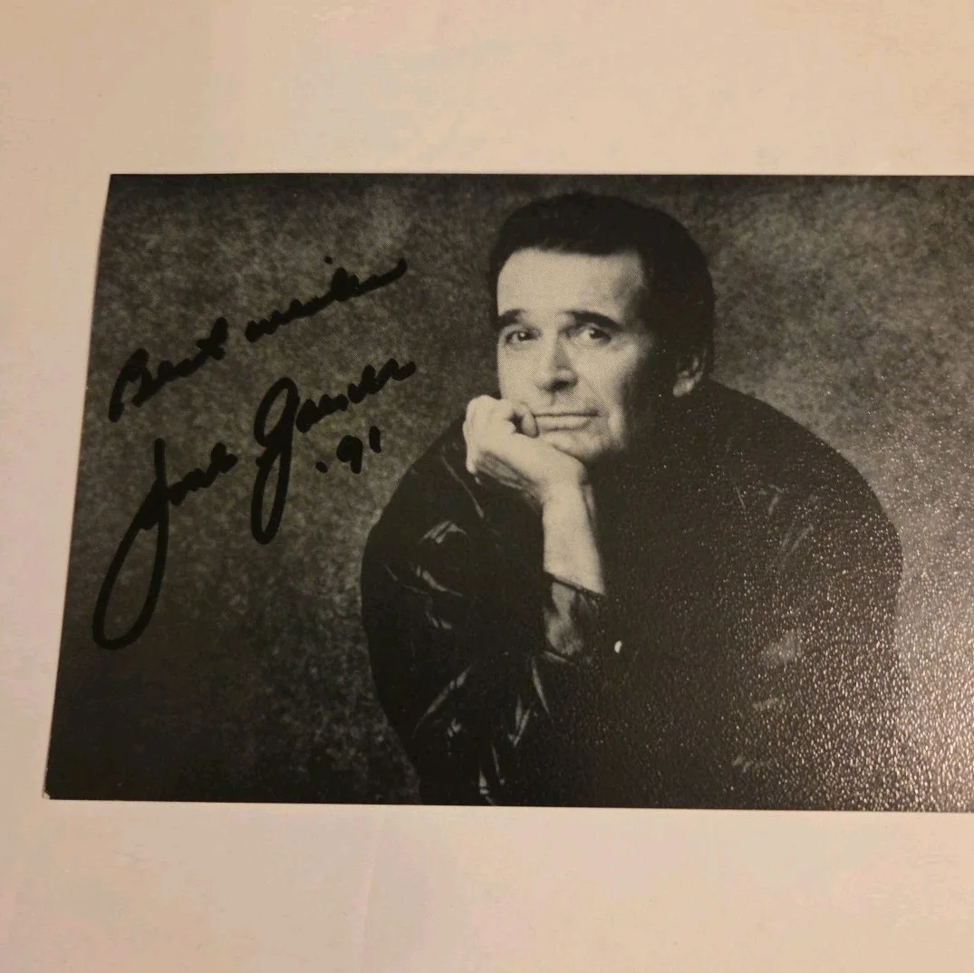 JAMES GARNER- THE GREAT ESCAPE / ROCKFORD- POSTCARD PHOTO Autographed, image 2
