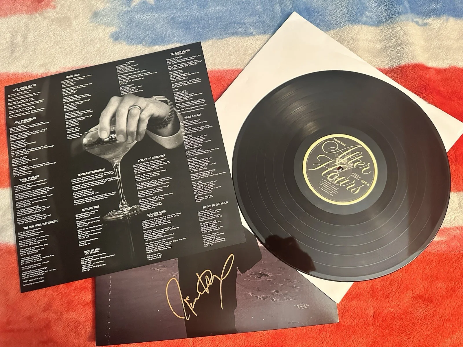 Richard Marx Signed Vinyl "After Hours” Photo Proof RARE, image 4