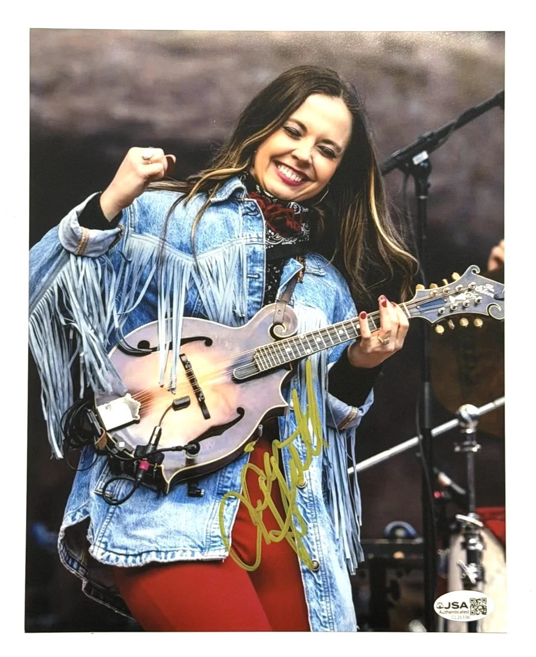 Sierra Hull Signed 8x10 Photo Bluegrass Mandolin Performance JSA COA CL25336, изображение 2