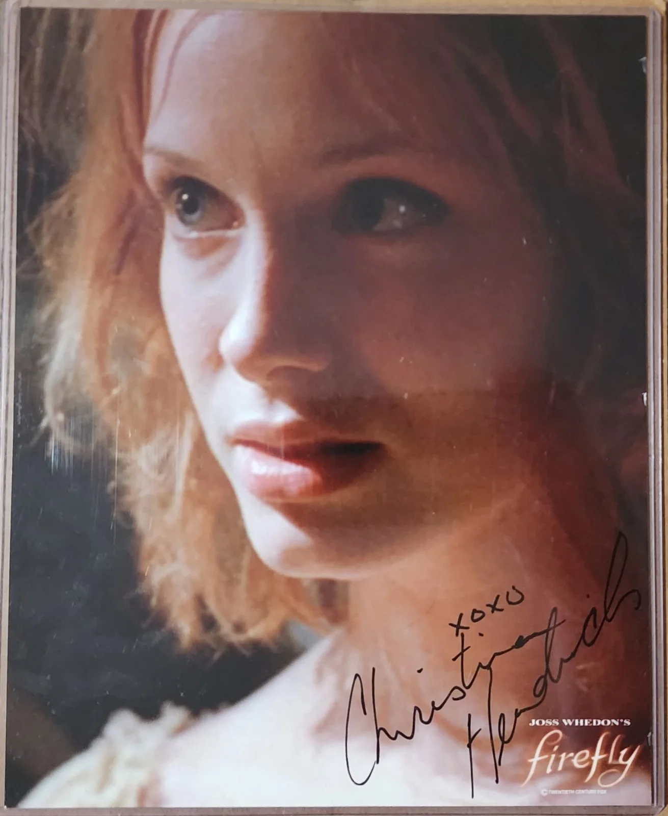 Christina Hendricks — Christina Hendricks Signed Saffron Firefly 8x10 Official Promo Photo PSA DNA