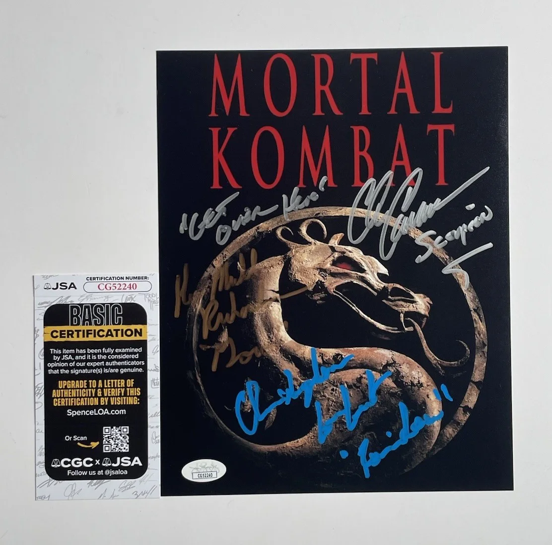 Christopher Lambert — Christopher Lambert Casamassa Richardson Signed JSA 8x10 Photo Mortal Kombat