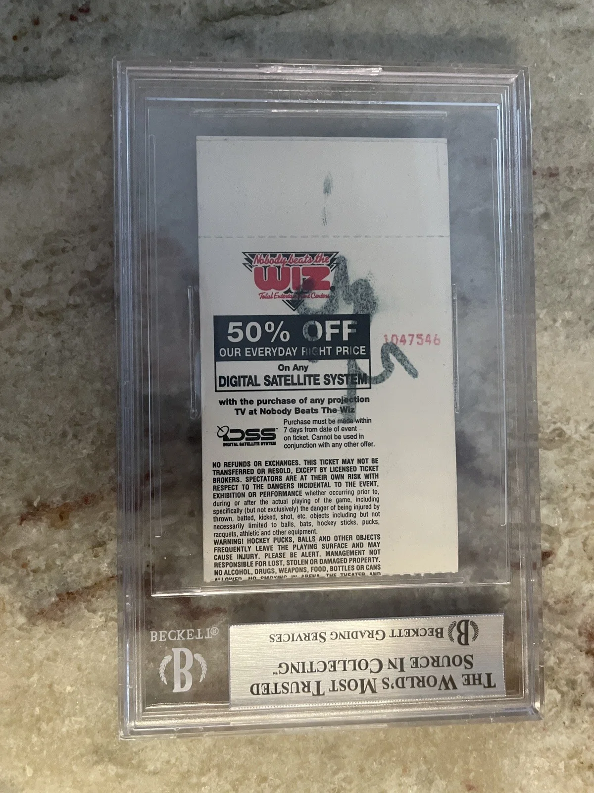 Sean Puff DaddyCombs Signed Autographed Ticket Stub P Diddy Beckett BAS, image 2