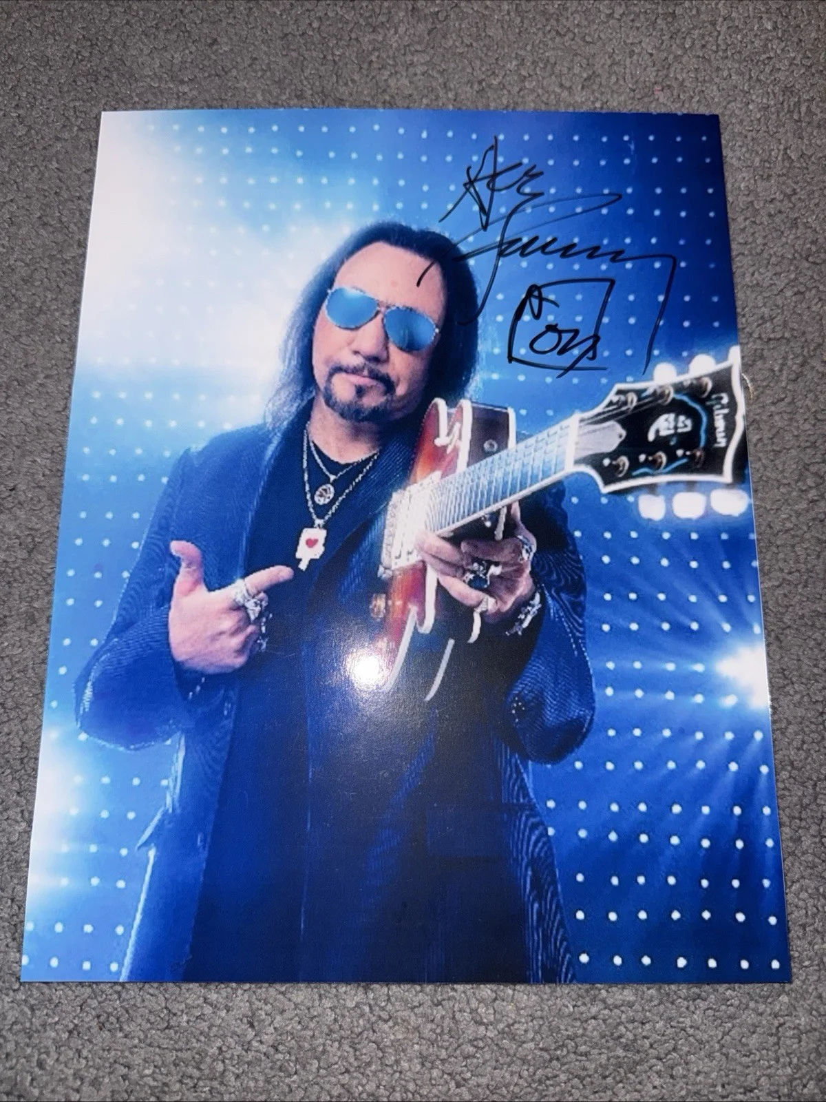 Ace Frehley AUTOGRAPH SIGNED 8.5x11 KISS Photo Space Ace, image 2