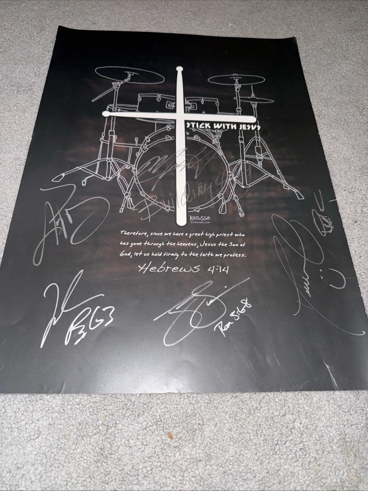 CCM Drummer Poster AUTOGRAPH SIGNED Newsboys for King & Country +3, изображение 2