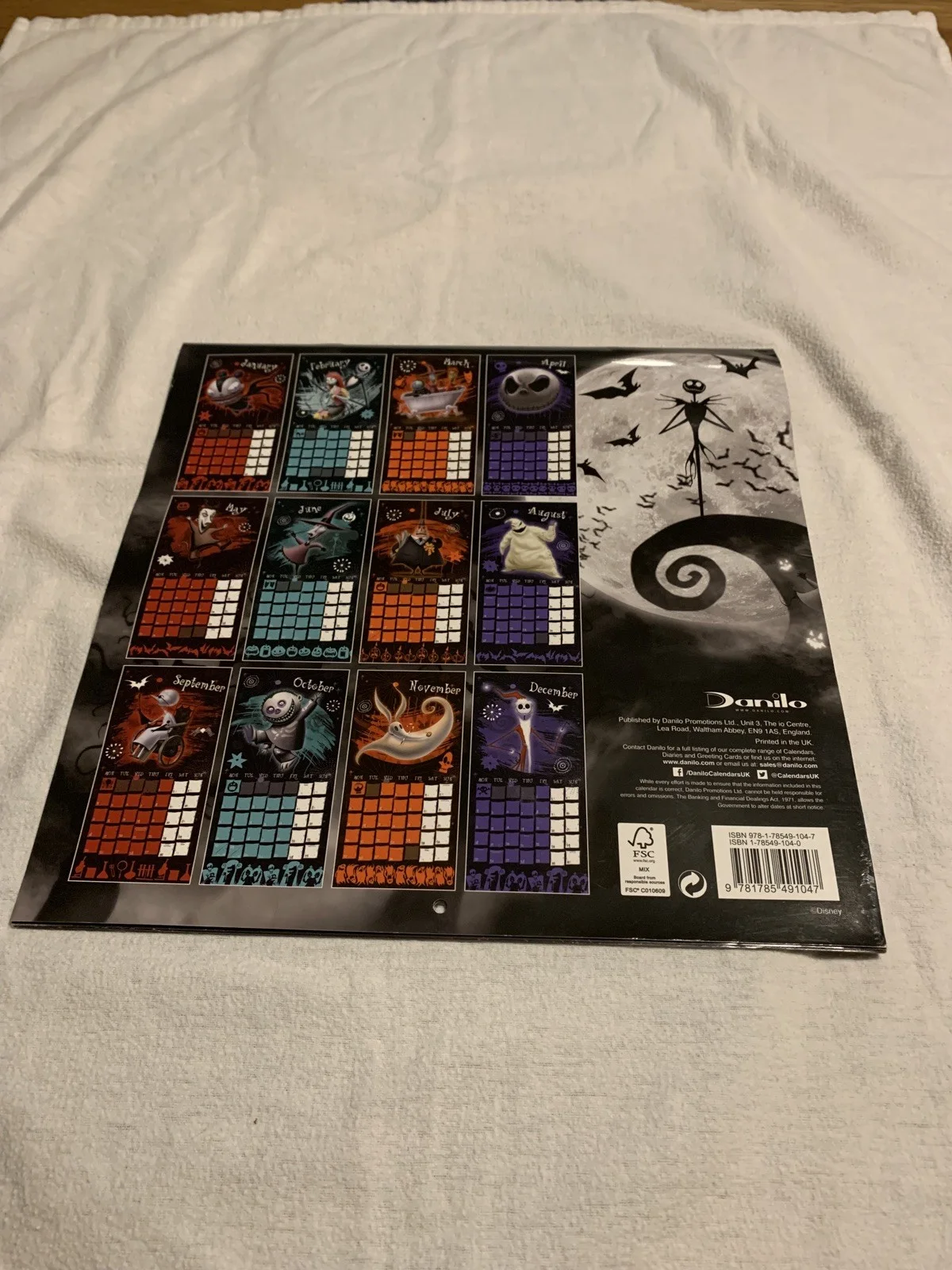 Disney Tim Burton`s The Nightmare Before Christmas 2017 12" Calendar Danilo, изображение 2