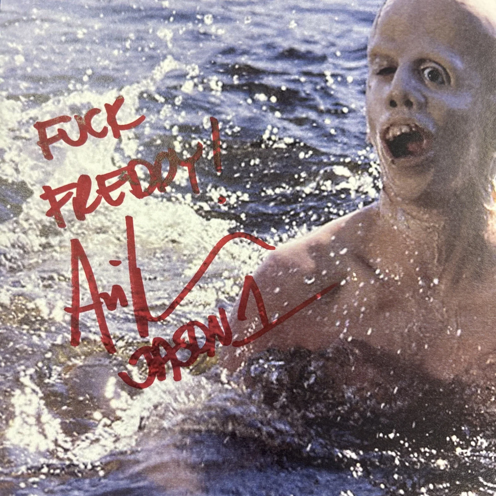 Ari Lehman — Ari Lehman Signed Friday The 13th Crystal Lake Photo “ Fck Freddy” version C, image 3