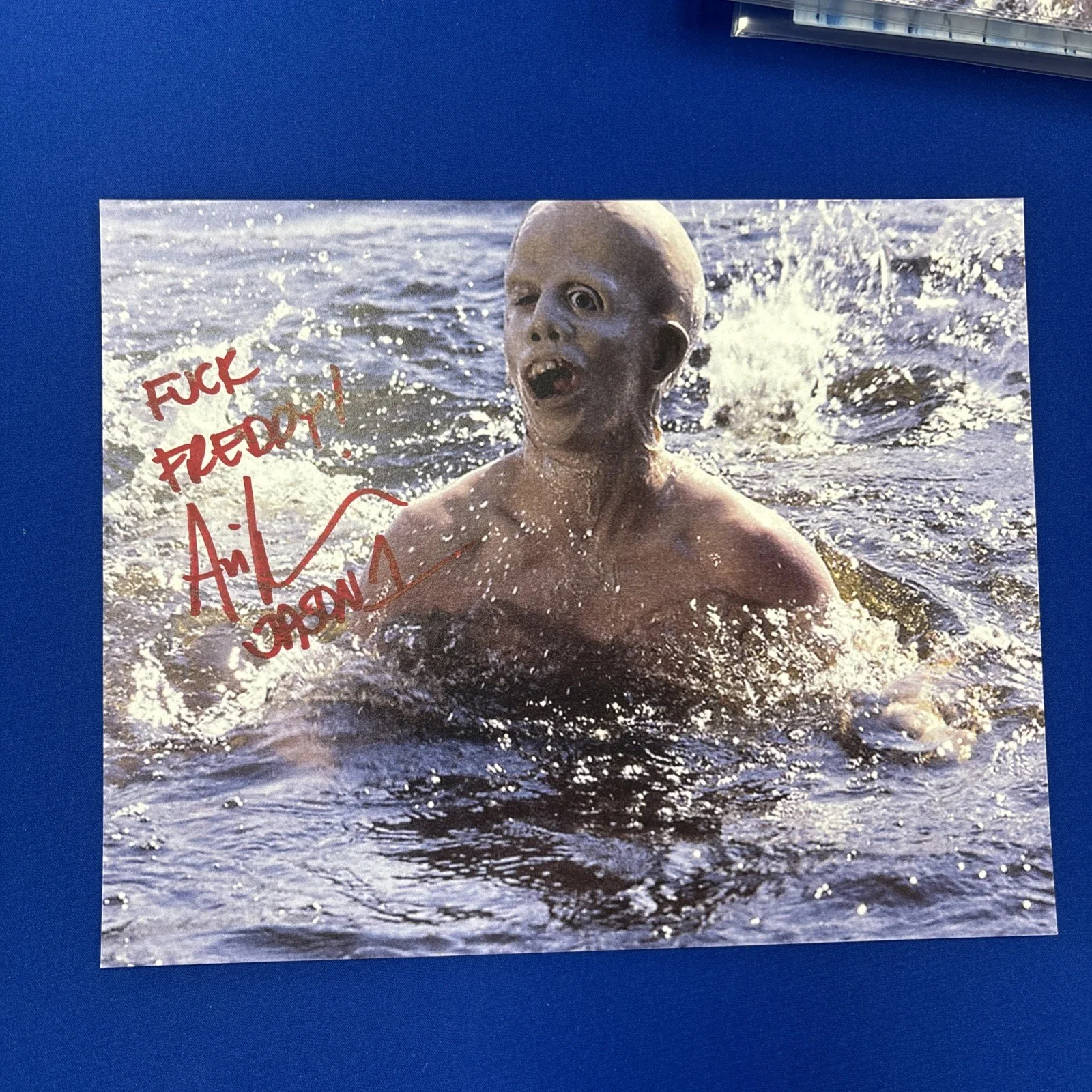 Ari Lehman — Ari Lehman Signed Friday The 13th Crystal Lake Photo “ Fck Freddy” version C, image 4