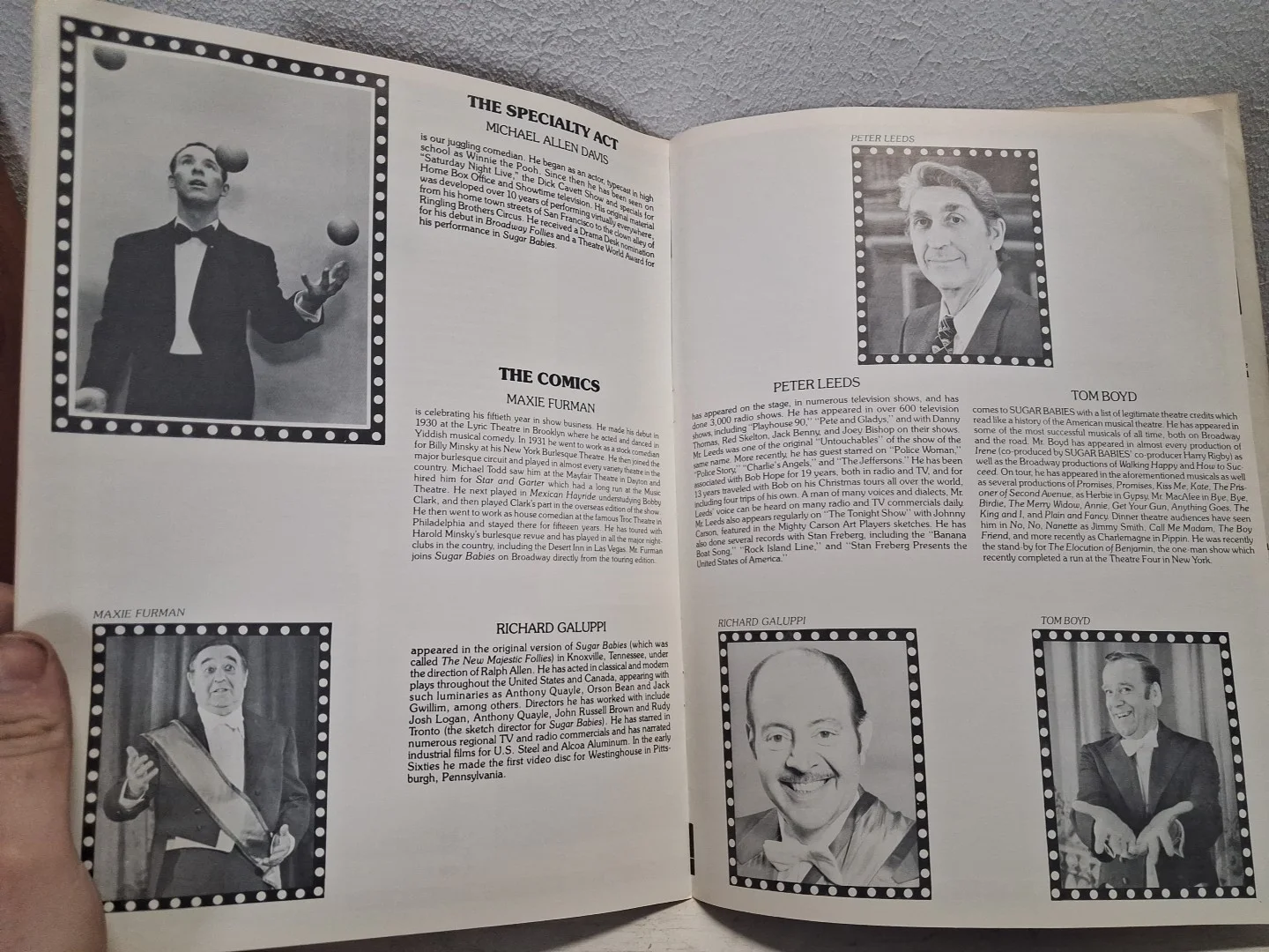 Ann Miller, Mickey Rooney — SUGAR BABIES THE BURLESQUE MUSICAL PROGRAM Cast Ann Miller Mickey Rooney 1982, image 5
