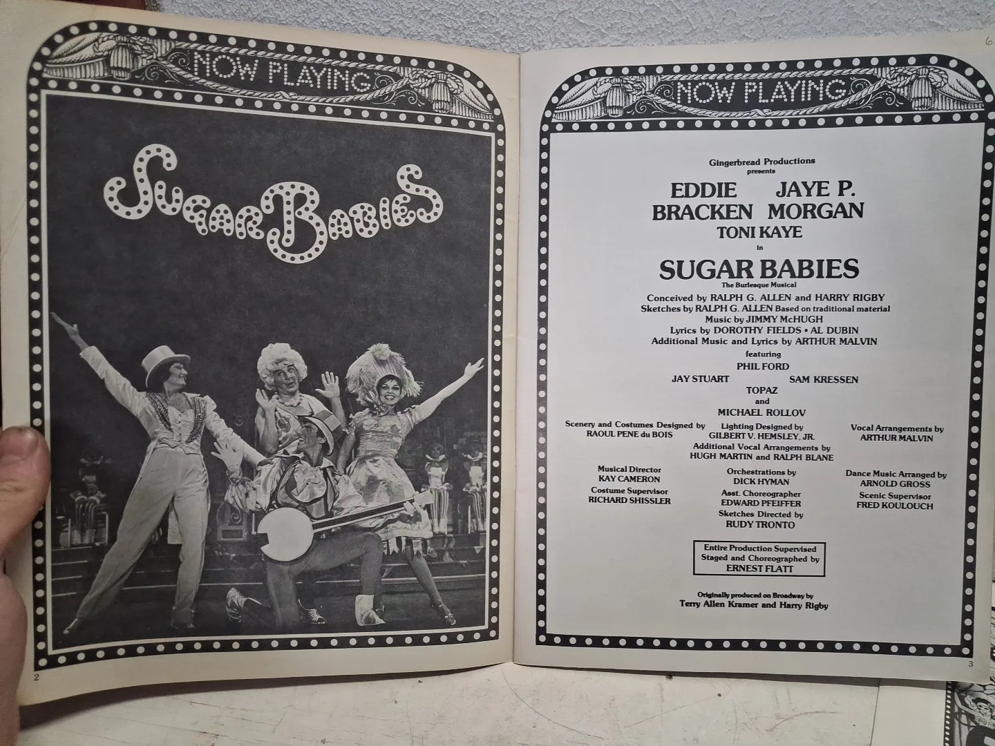 Ann Miller, Mickey Rooney — SUGAR BABIES THE BURLESQUE MUSICAL PROGRAM Cast Ann Miller Mickey Rooney 1979, image 2