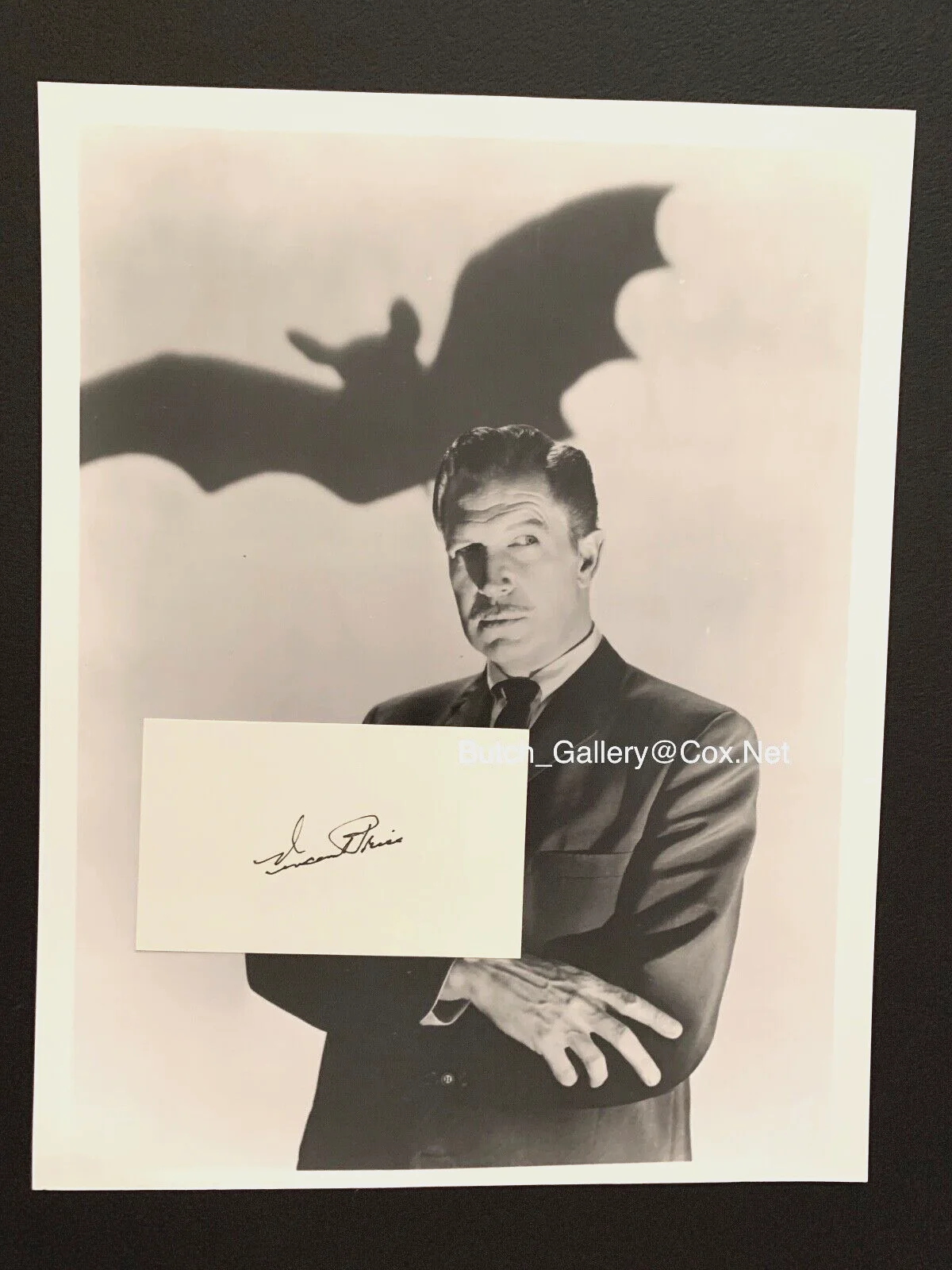 VINCENT PRICE signed autographed card and photo, изображение 2