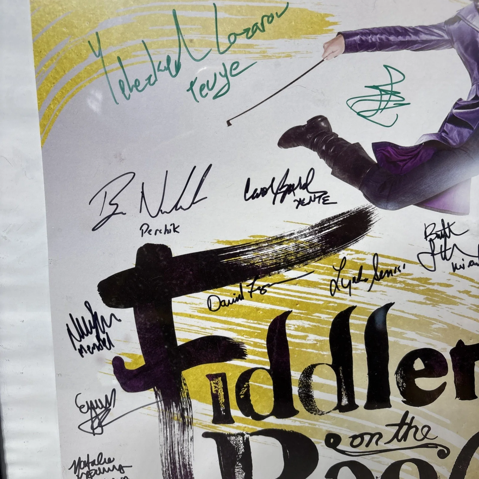 Cast — FIDDLER ON THE ROOF Framed Theater Poster Signed by CAST 2015/2016 Tour, изображение 3