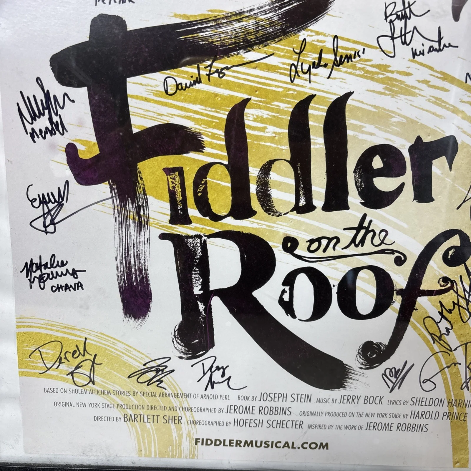 Cast — FIDDLER ON THE ROOF Framed Theater Poster Signed by CAST 2015/2016 Tour, изображение 4