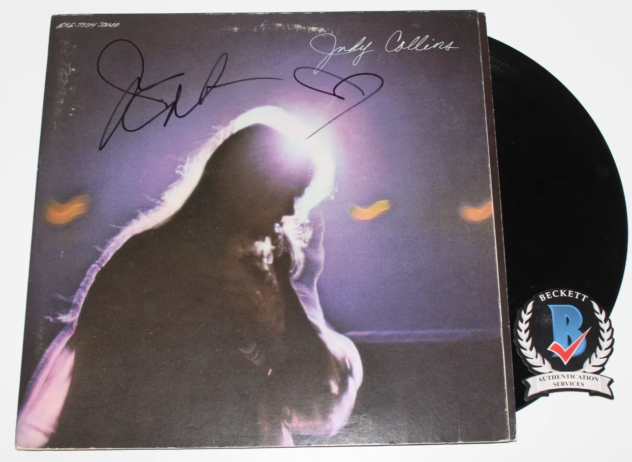 SINGER JUDY COLLINS SIGNED 'LIVING' VINYL RECORD ALBUM LP BECKETT BAS COA, image 3