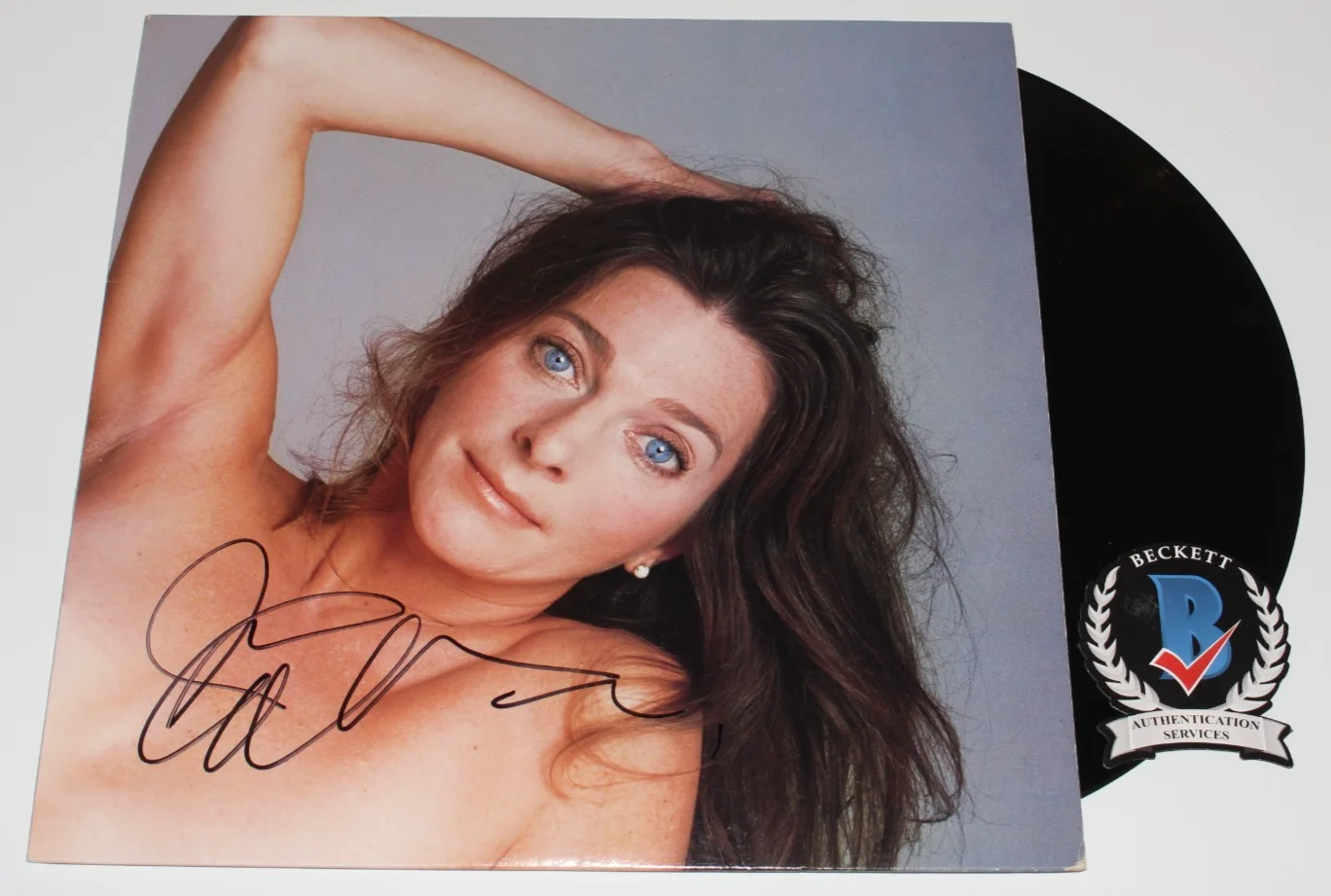 JUDY COLLINS SIGNED HARD TIMES FOR LOVERS VINYL RECORD ALBUM LP BECKETT BAS COA, изображение 2