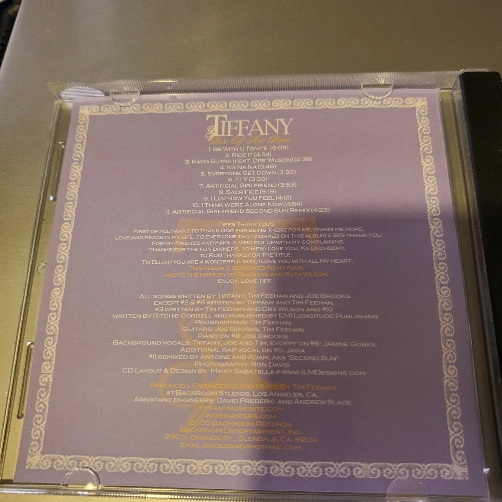 Tiffany Autographed CD Dust off and Dance 2005 I think we're alone now 80s Pop, image 3