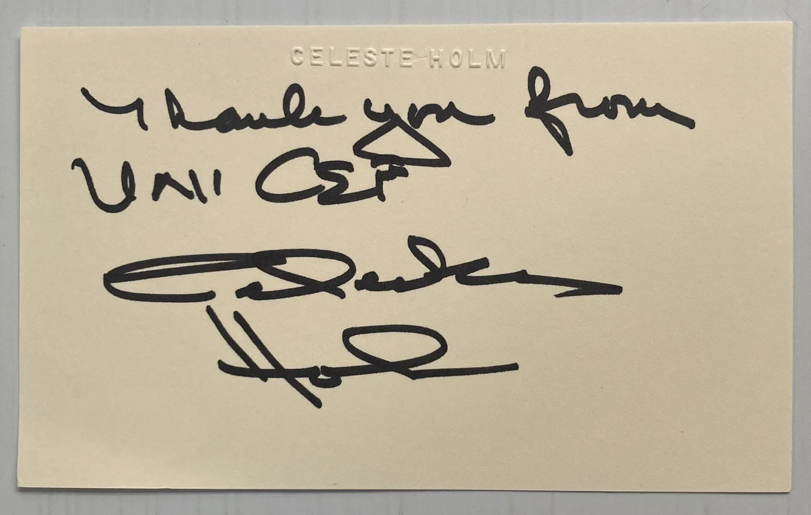Celeste Holm — Oscar Winner Celeste Holm Signed Autograph 3x5 Index Card - JSA Cert - FREE S&H!, изображение 2