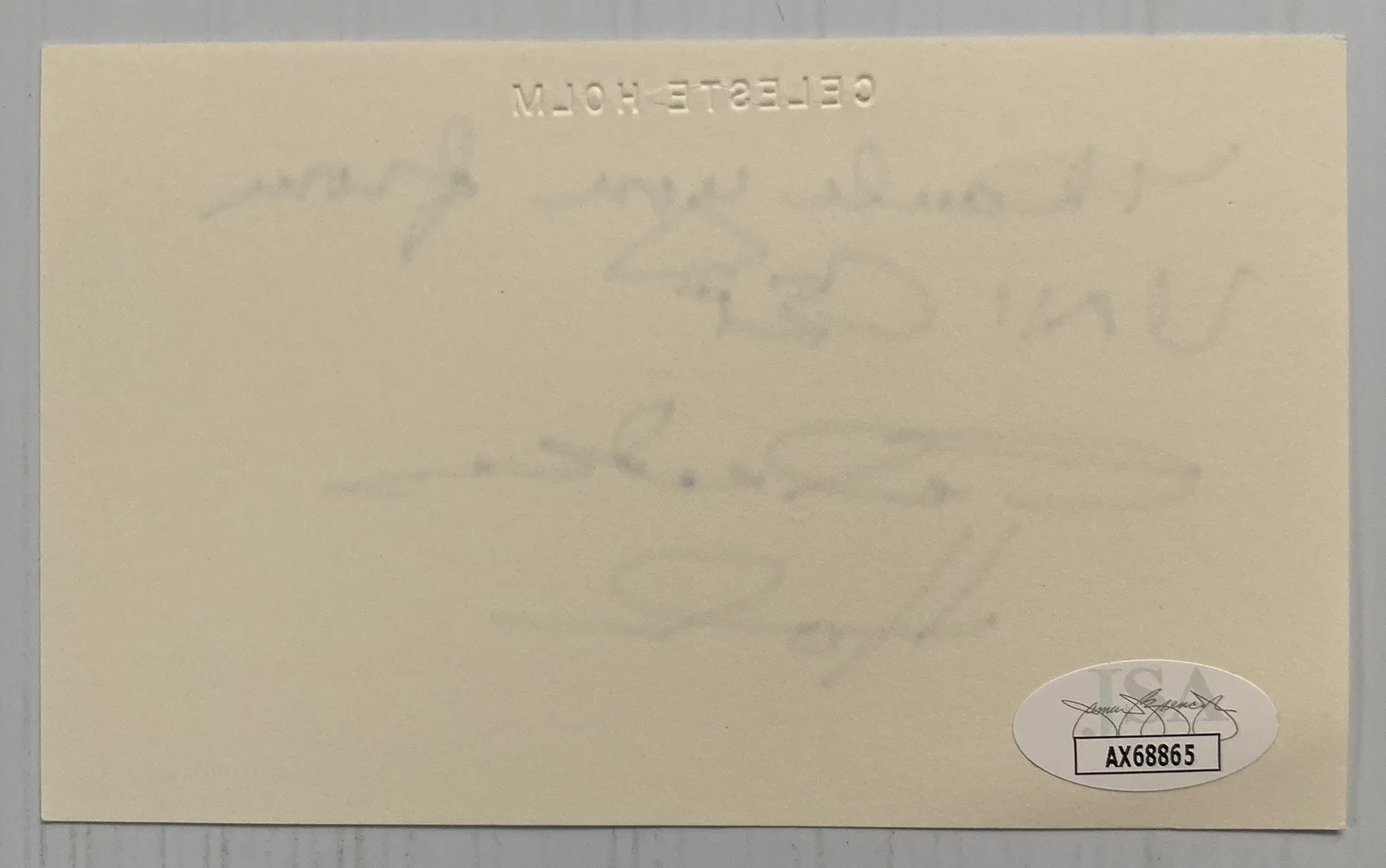 Celeste Holm — Oscar Winner Celeste Holm Signed Autograph 3x5 Index Card - JSA Cert - FREE S&H!, изображение 3