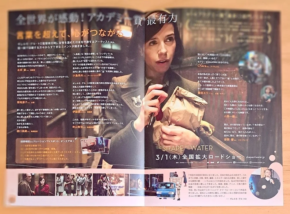 THE SHAPE OF WATER ORIGINAL JAPANESE CHIRASHI MINI POSTER DEL TORO, image 2