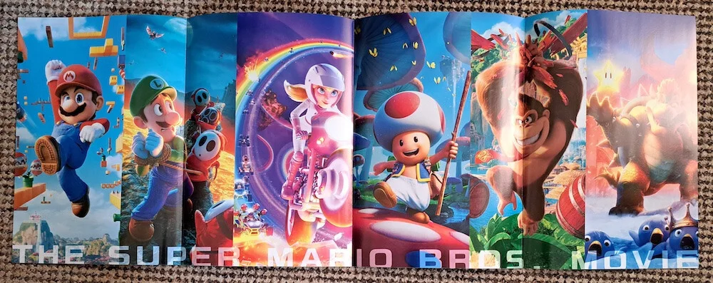 SUPER MARIO BROS MOVIE STYLE A ORIGINAL JAPANESE CHIRASHI MINI POSTER, image 4