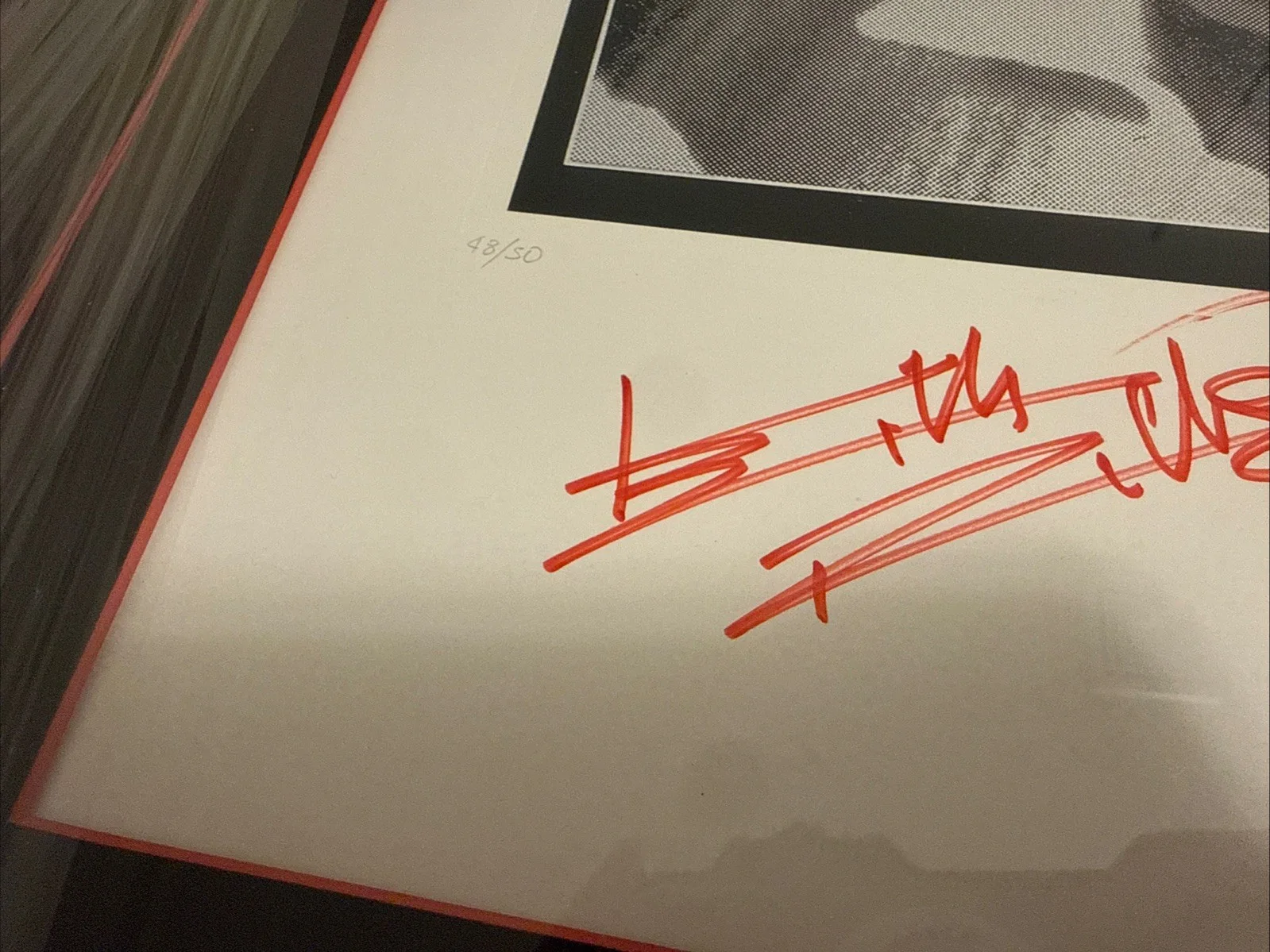 Rolling Stones Signed And Framed Tattoo You Litho Keith Charlie Mick PSA LOA, image 3