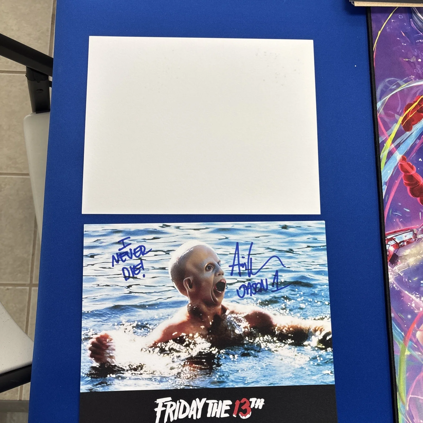 Ari Lehman — Ari Lehman Signed Friday The 13th Crystal Lake Photo 8x10 I Never Die(blue ink), изображение 2