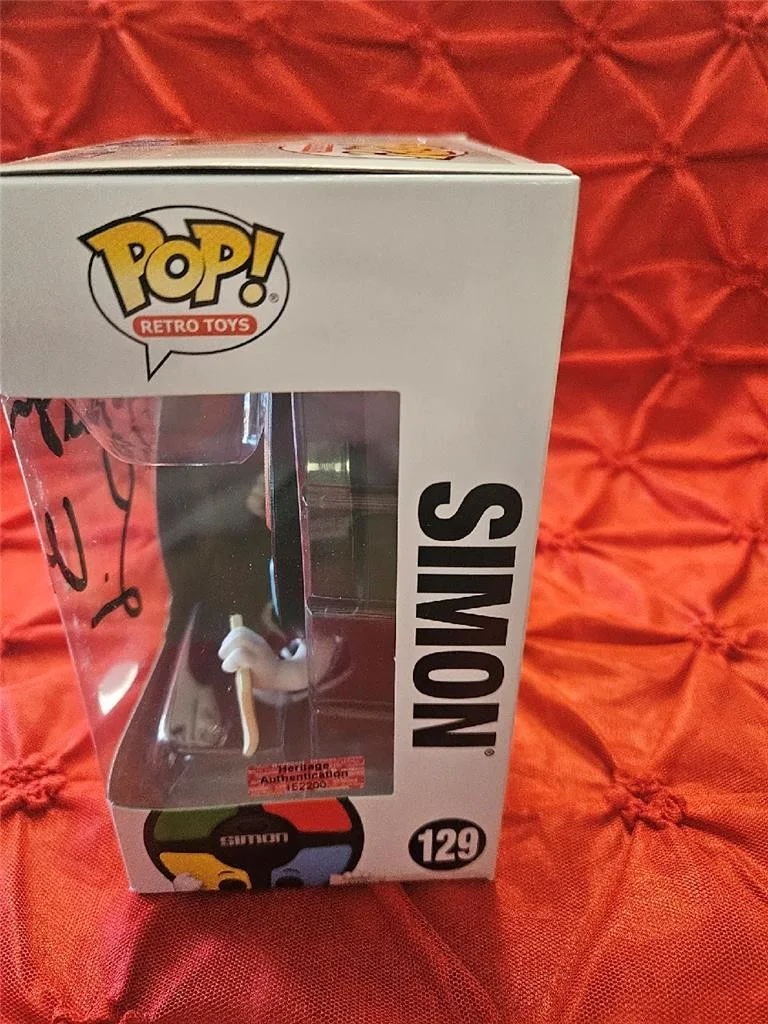 SIMON COWELL — SIMON COWELL HAND SIGNED AUTOGRAPHED FUNKO POP! 129 SIMON GAME AMERICAN IDOL COA, изображение 4