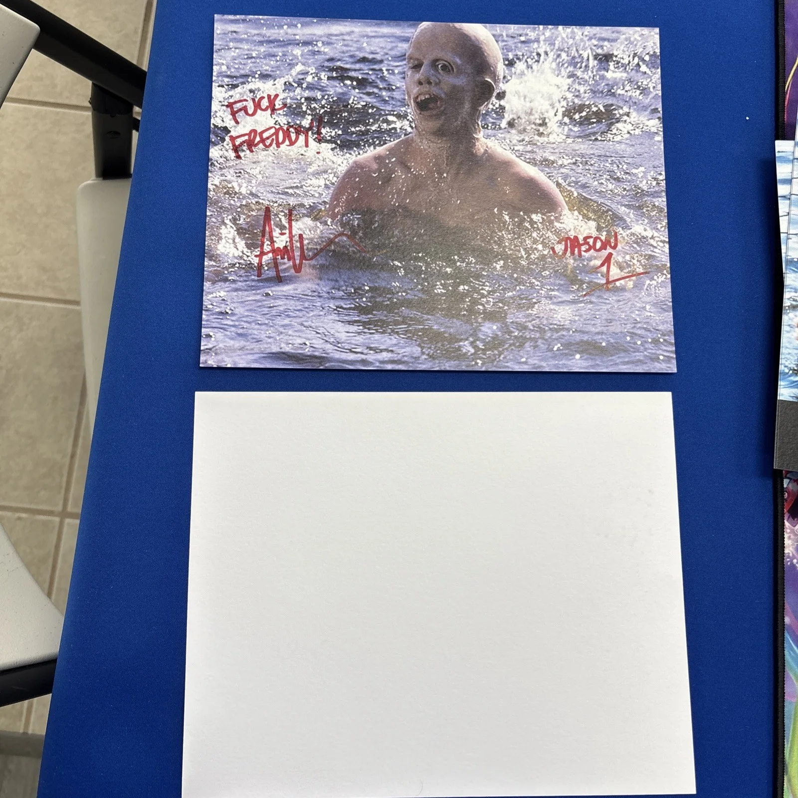 Ari Lehman — Ari Lehman Signed Friday The 13th Crystal Lake Photo “ Fck Freddy” version B, image 2