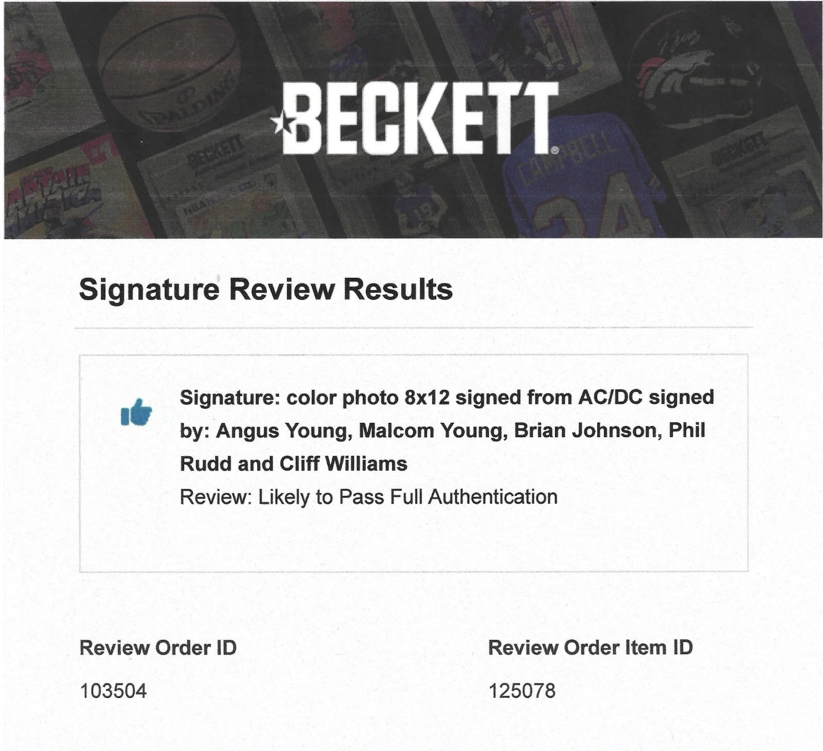 AC/DC signed 8x12 autographed photo / inperson / COA "Beckett" Angus Young, изображение 2
