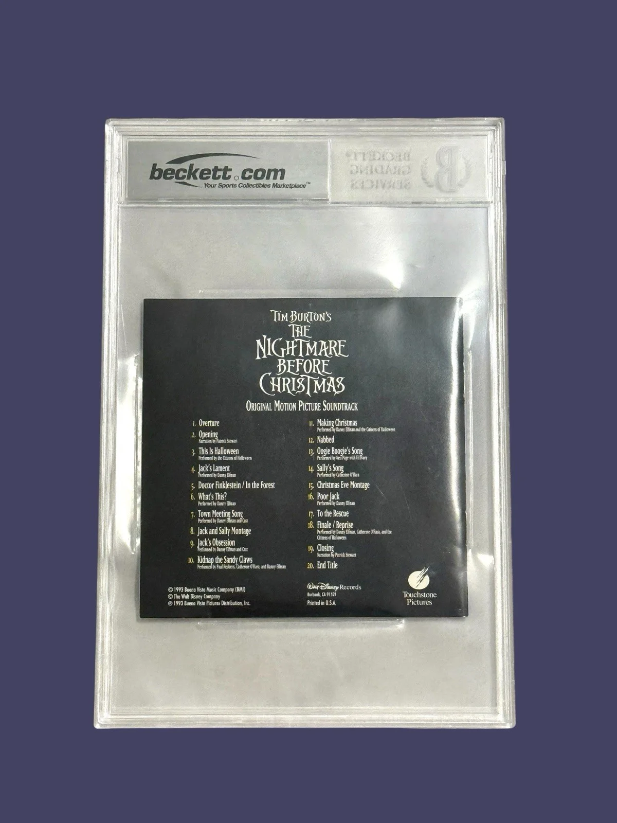 Danny Elfman — DANNY ELFMAN SIGNED THE NIGHTMARE BEFORE CHRISTMAS AUTOGRAPH CD BOOKLET BECKETT, изображение 2