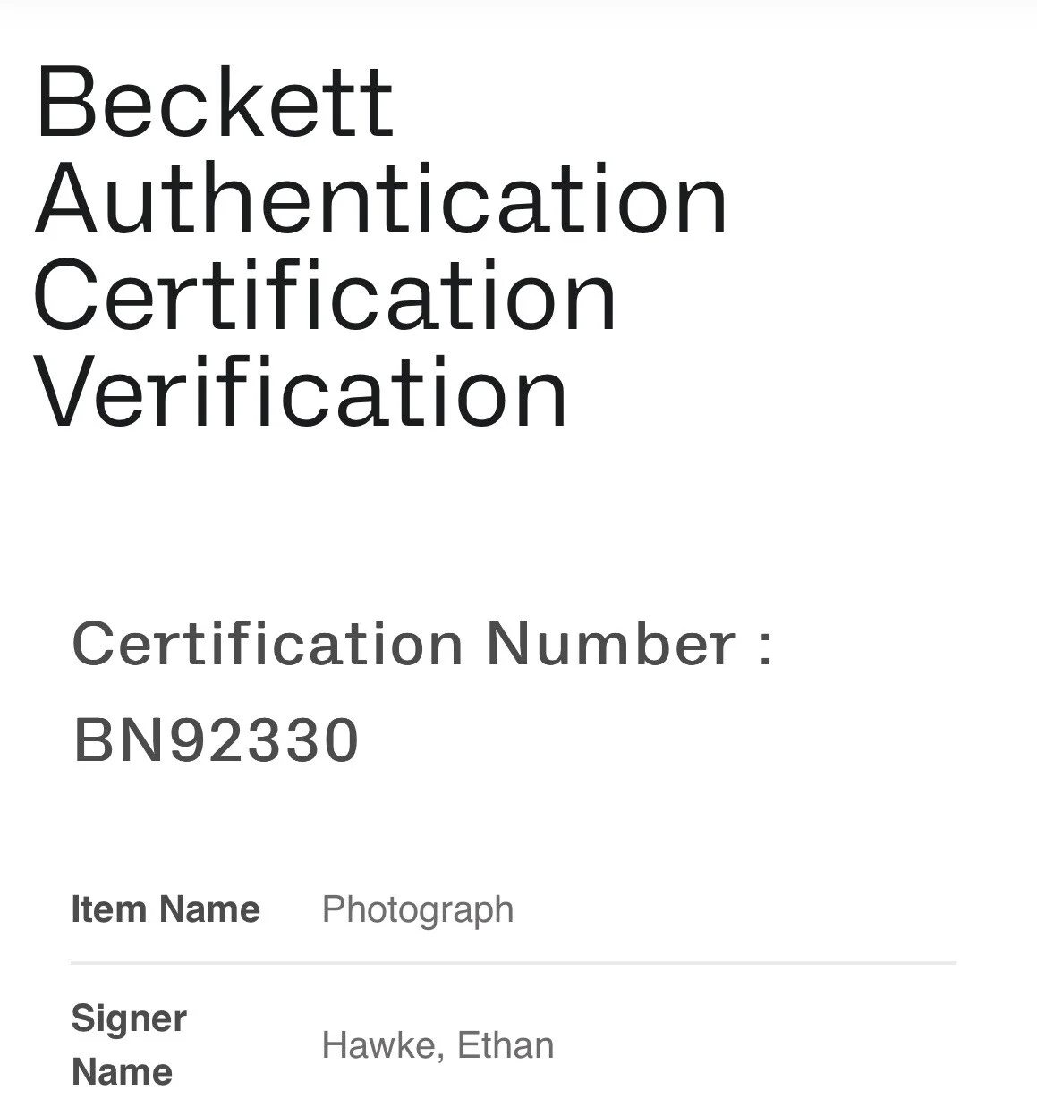 Ethan Hawke — ETHAN HAWKE THE BLACK PHONE SIGNED 11x14 PHOTO BECKETT COA BN92330, image 5