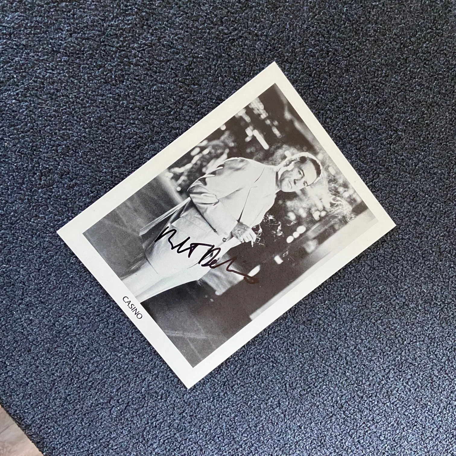 Robert Deniro — Robert Deniro Autographed 5X7 B&W Photo Authentic Original Signature! Casino!, image 2