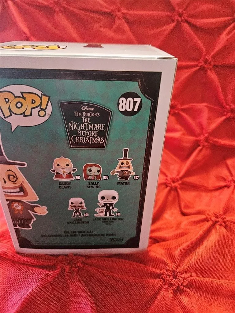 TIM BURTON THE MAYOR — TIM BURTON HAND SIGNED AUTOGRAPHED FUNKO POP! 807 NIGHTMARE BEFORE CHRISTMAS COA, изображение 5
