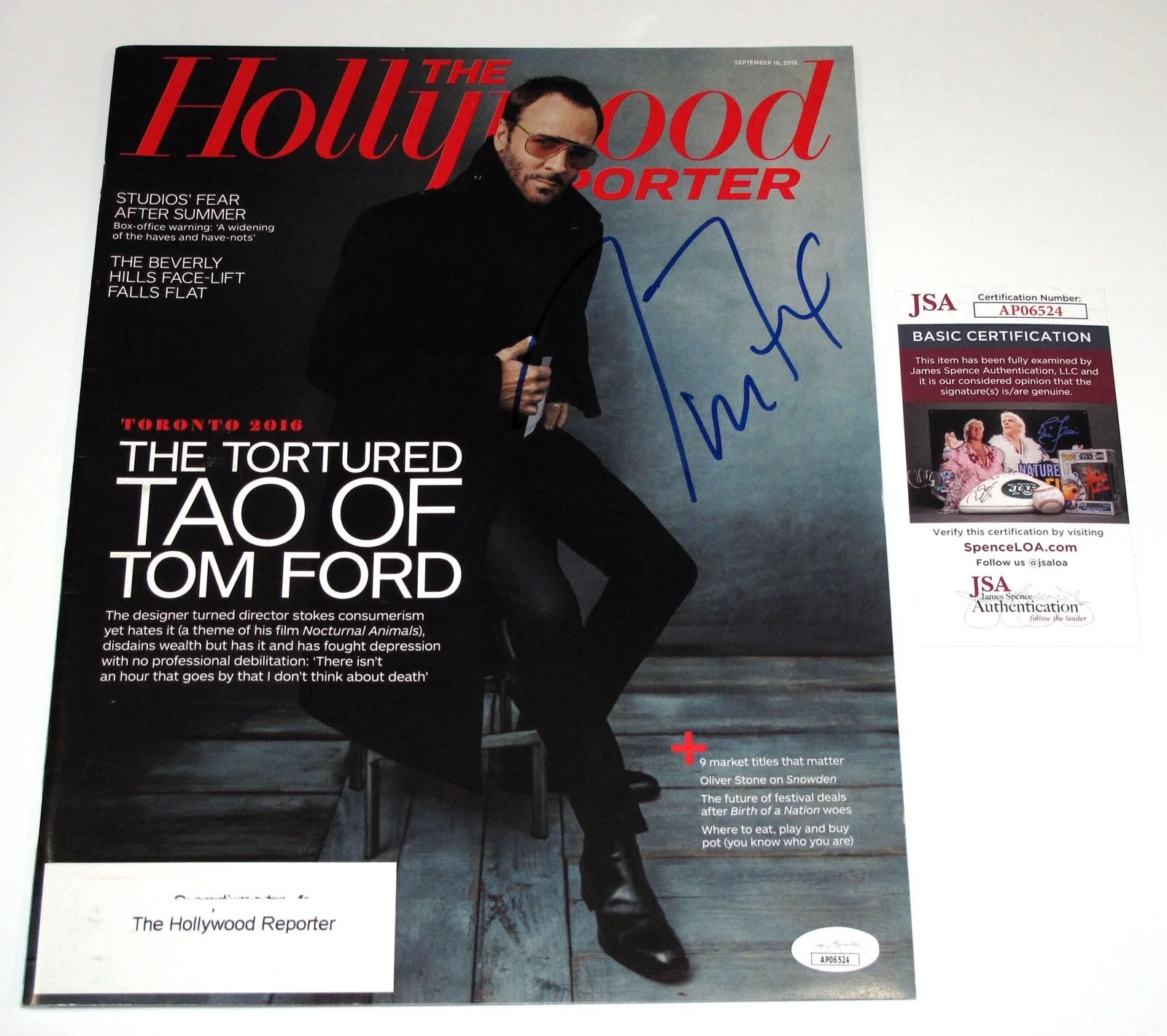 TOM FORD — Tom Ford signed "HOLLYWOOD REPORTER" Magazine EXACT PROOF Gucci JSA COA Rare, image 5