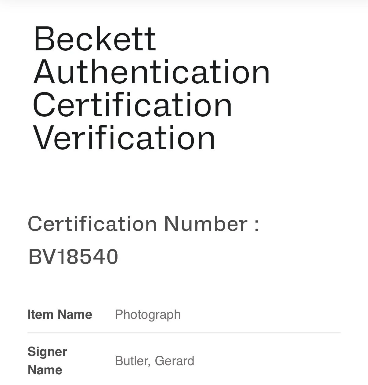 Gerard Butler — GERARD BUTLER SIGNED 11x14PHOTO 300 LEONIDAS AUTOGRAPH BECKETT COA BV18540, изображение 3