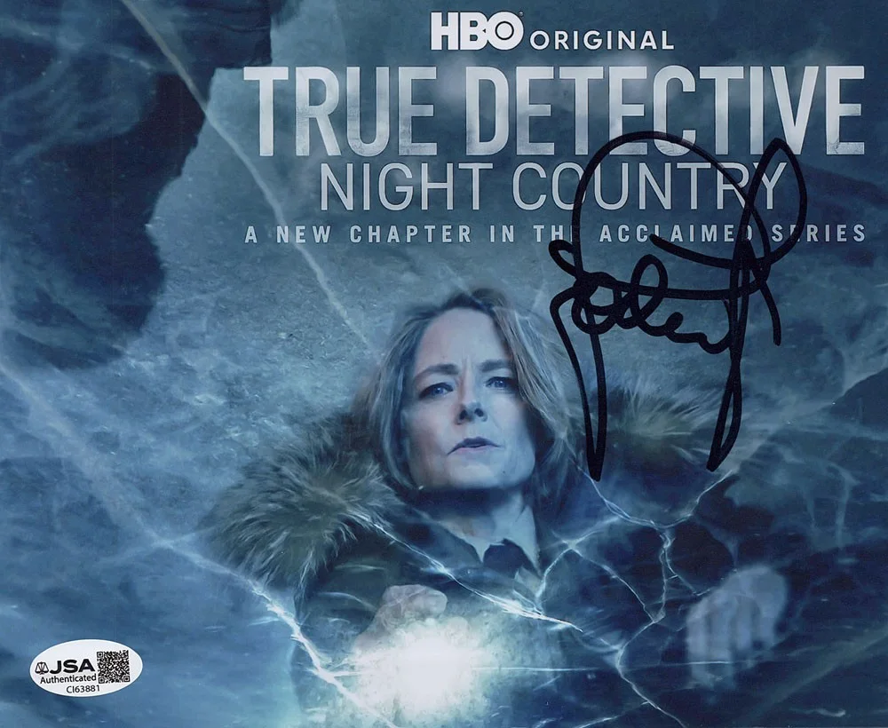 JODIE FOSTER — Jodie Foster signed "TRUE DETECTIVE" 8x10 Photo EXCT PROOF Autograph Liz JSA COA, изображение 3