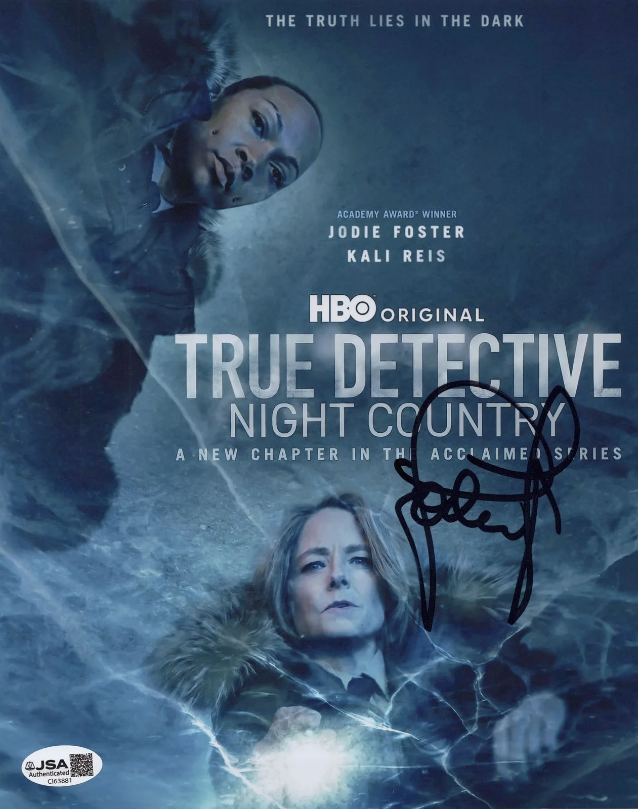 JODIE FOSTER — Jodie Foster signed "TRUE DETECTIVE" 8x10 Photo EXCT PROOF Autograph Liz JSA COA, изображение 5